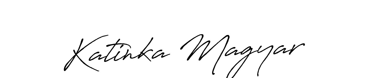 The best way (Antro_Vectra_Bolder) to make a short signature is to pick only two or three words in your name. The name Katinka Magyar include a total of six letters. For converting this name. Katinka Magyar signature style 7 images and pictures png