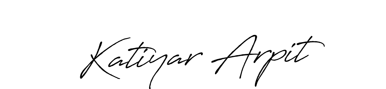 Create a beautiful signature design for name Katiyar Arpit. With this signature (Antro_Vectra_Bolder) fonts, you can make a handwritten signature for free. Katiyar Arpit signature style 7 images and pictures png