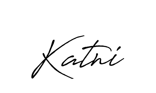 Use a signature maker to create a handwritten signature online. With this signature software, you can design (Antro_Vectra_Bolder) your own signature for name Katni. Katni signature style 7 images and pictures png