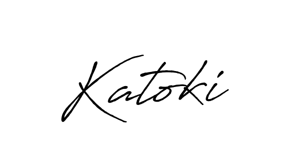 Make a beautiful signature design for name Katoki. With this signature (Antro_Vectra_Bolder) style, you can create a handwritten signature for free. Katoki signature style 7 images and pictures png