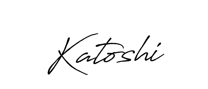 Create a beautiful signature design for name Katoshi. With this signature (Antro_Vectra_Bolder) fonts, you can make a handwritten signature for free. Katoshi signature style 7 images and pictures png