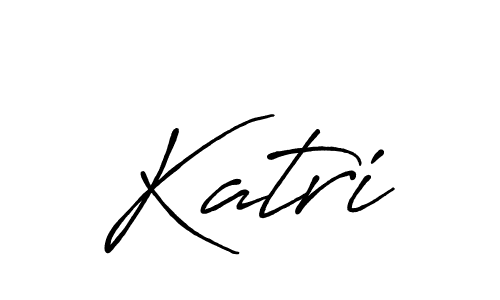 How to make Katri name signature. Use Antro_Vectra_Bolder style for creating short signs online. This is the latest handwritten sign. Katri signature style 7 images and pictures png