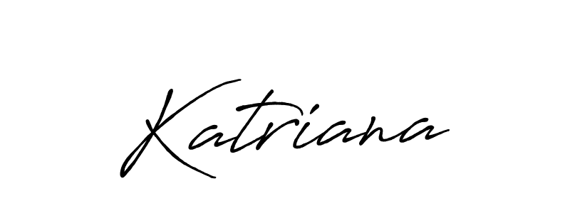 Use a signature maker to create a handwritten signature online. With this signature software, you can design (Antro_Vectra_Bolder) your own signature for name Katriana. Katriana signature style 7 images and pictures png