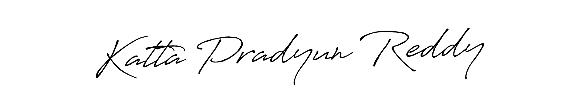 How to make Katta Pradyun Reddy signature? Antro_Vectra_Bolder is a professional autograph style. Create handwritten signature for Katta Pradyun Reddy name. Katta Pradyun Reddy signature style 7 images and pictures png