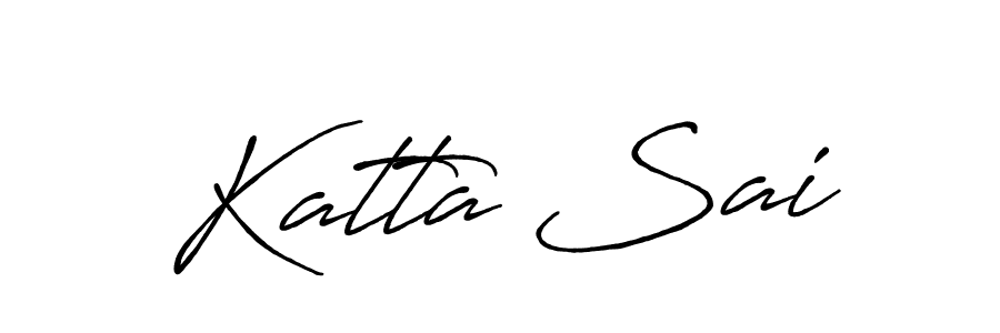 The best way (Antro_Vectra_Bolder) to make a short signature is to pick only two or three words in your name. The name Katta Sai include a total of six letters. For converting this name. Katta Sai signature style 7 images and pictures png