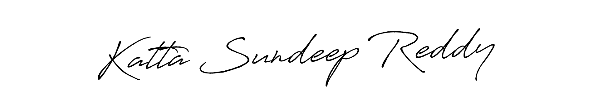 Make a beautiful signature design for name Katta Sundeep Reddy. With this signature (Antro_Vectra_Bolder) style, you can create a handwritten signature for free. Katta Sundeep Reddy signature style 7 images and pictures png
