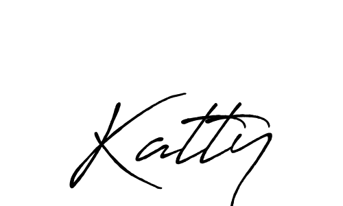 How to make Katty name signature. Use Antro_Vectra_Bolder style for creating short signs online. This is the latest handwritten sign. Katty signature style 7 images and pictures png