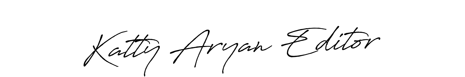 Antro_Vectra_Bolder is a professional signature style that is perfect for those who want to add a touch of class to their signature. It is also a great choice for those who want to make their signature more unique. Get Katty Aryan Editor name to fancy signature for free. Katty Aryan Editor signature style 7 images and pictures png