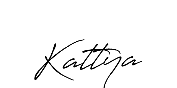 Kattya stylish signature style. Best Handwritten Sign (Antro_Vectra_Bolder) for my name. Handwritten Signature Collection Ideas for my name Kattya. Kattya signature style 7 images and pictures png