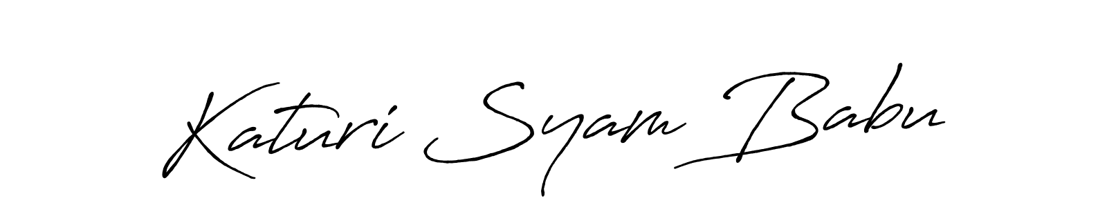 How to make Katuri Syam Babu signature? Antro_Vectra_Bolder is a professional autograph style. Create handwritten signature for Katuri Syam Babu name. Katuri Syam Babu signature style 7 images and pictures png