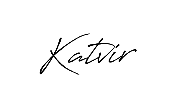 How to make Katvir signature? Antro_Vectra_Bolder is a professional autograph style. Create handwritten signature for Katvir name. Katvir signature style 7 images and pictures png