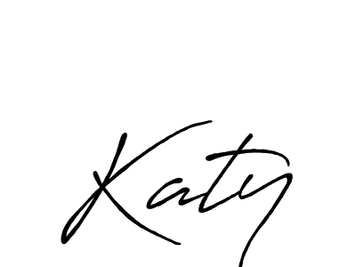 Make a beautiful signature design for name Katy. With this signature (Antro_Vectra_Bolder) style, you can create a handwritten signature for free. Katy signature style 7 images and pictures png