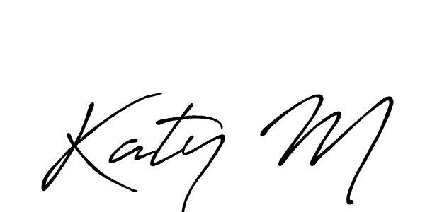 Make a beautiful signature design for name Katy M. With this signature (Antro_Vectra_Bolder) style, you can create a handwritten signature for free. Katy M signature style 7 images and pictures png