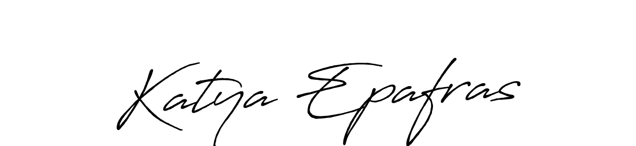 How to make Katya Epafras name signature. Use Antro_Vectra_Bolder style for creating short signs online. This is the latest handwritten sign. Katya Epafras signature style 7 images and pictures png