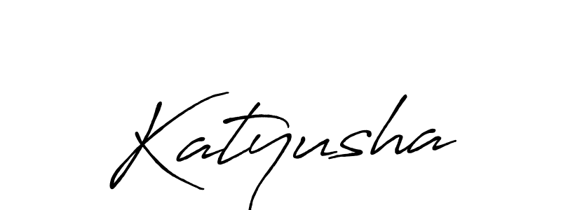 Create a beautiful signature design for name Katyusha. With this signature (Antro_Vectra_Bolder) fonts, you can make a handwritten signature for free. Katyusha signature style 7 images and pictures png