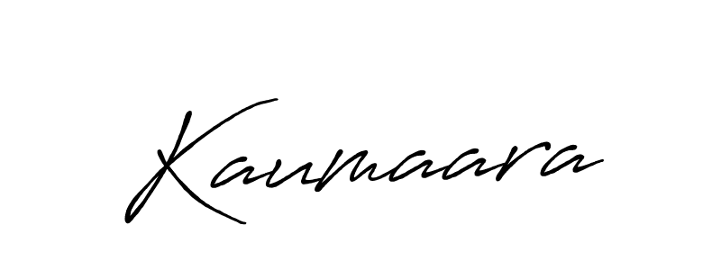 How to make Kaumaara name signature. Use Antro_Vectra_Bolder style for creating short signs online. This is the latest handwritten sign. Kaumaara signature style 7 images and pictures png