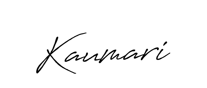 Use a signature maker to create a handwritten signature online. With this signature software, you can design (Antro_Vectra_Bolder) your own signature for name Kaumari. Kaumari signature style 7 images and pictures png