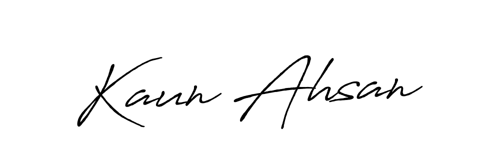 How to Draw Kaun Ahsan signature style? Antro_Vectra_Bolder is a latest design signature styles for name Kaun Ahsan. Kaun Ahsan signature style 7 images and pictures png