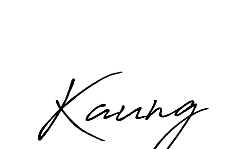 Create a beautiful signature design for name Kaung. With this signature (Antro_Vectra_Bolder) fonts, you can make a handwritten signature for free. Kaung signature style 7 images and pictures png