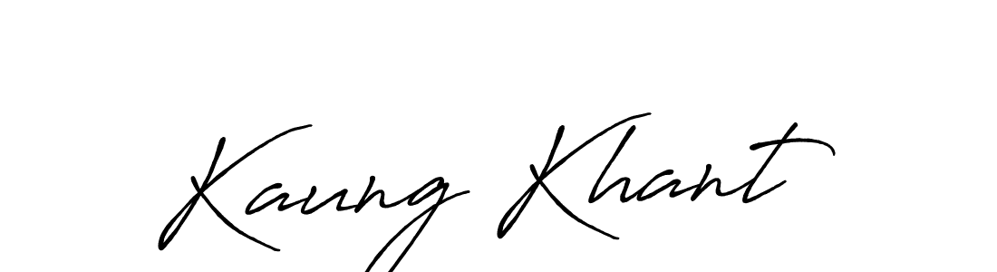 Create a beautiful signature design for name Kaung Khant. With this signature (Antro_Vectra_Bolder) fonts, you can make a handwritten signature for free. Kaung Khant signature style 7 images and pictures png
