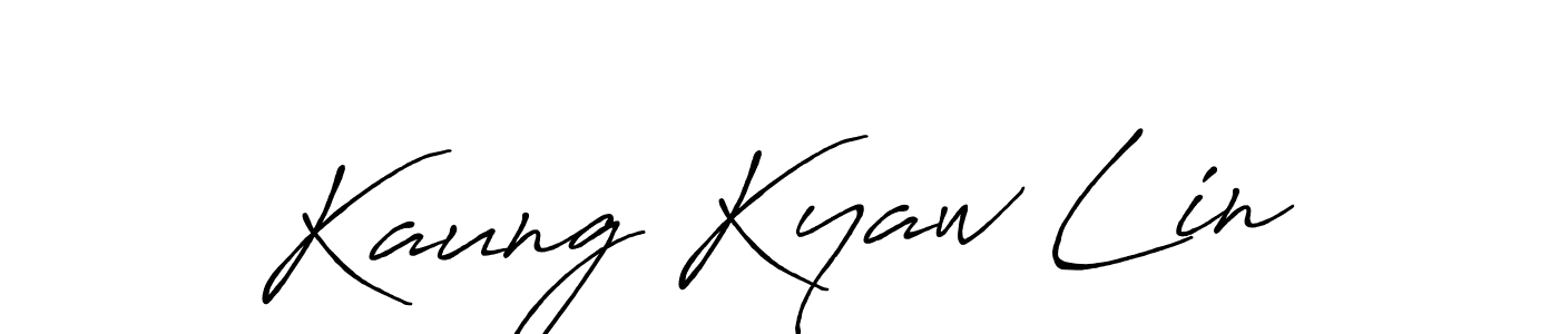 You should practise on your own different ways (Antro_Vectra_Bolder) to write your name (Kaung Kyaw Lin) in signature. don't let someone else do it for you. Kaung Kyaw Lin signature style 7 images and pictures png