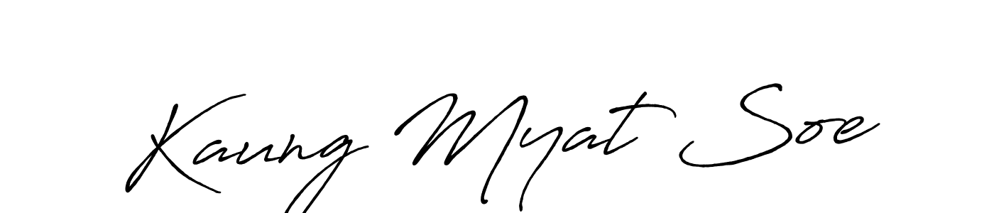Use a signature maker to create a handwritten signature online. With this signature software, you can design (Antro_Vectra_Bolder) your own signature for name Kaung Myat Soe. Kaung Myat Soe signature style 7 images and pictures png