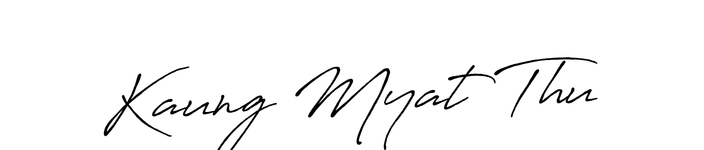 How to make Kaung Myat Thu name signature. Use Antro_Vectra_Bolder style for creating short signs online. This is the latest handwritten sign. Kaung Myat Thu signature style 7 images and pictures png