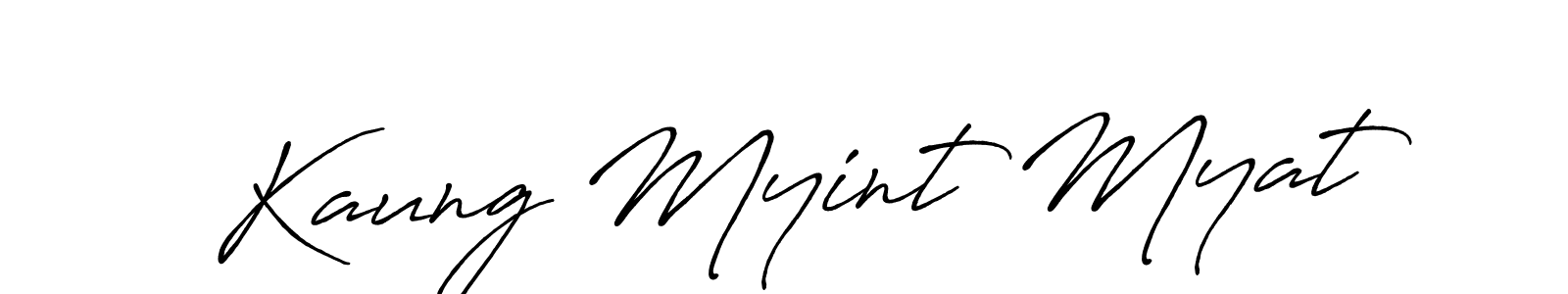 Antro_Vectra_Bolder is a professional signature style that is perfect for those who want to add a touch of class to their signature. It is also a great choice for those who want to make their signature more unique. Get Kaung Myint Myat name to fancy signature for free. Kaung Myint Myat signature style 7 images and pictures png