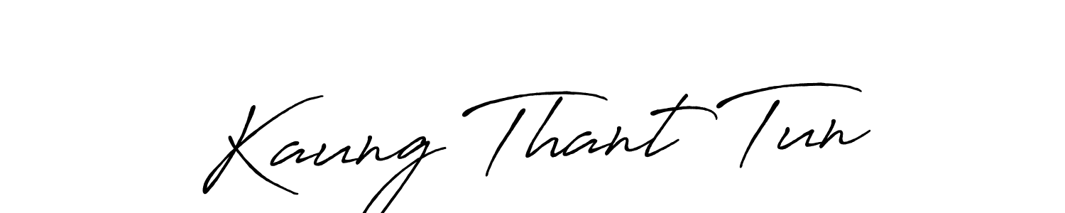Also You can easily find your signature by using the search form. We will create Kaung Thant Tun name handwritten signature images for you free of cost using Antro_Vectra_Bolder sign style. Kaung Thant Tun signature style 7 images and pictures png