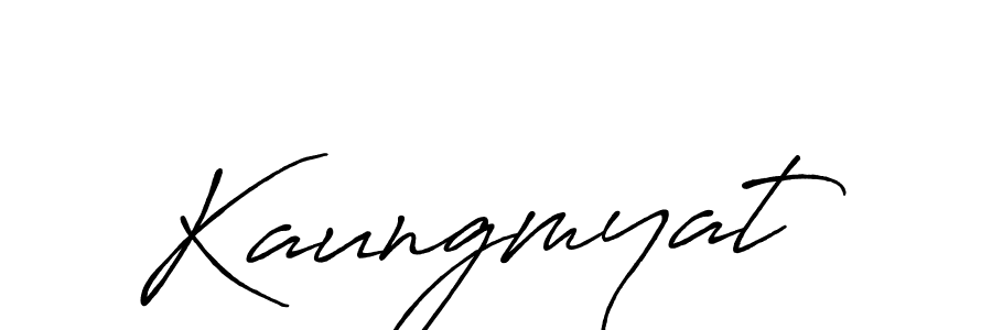 You should practise on your own different ways (Antro_Vectra_Bolder) to write your name (Kaungmyat) in signature. don't let someone else do it for you. Kaungmyat signature style 7 images and pictures png