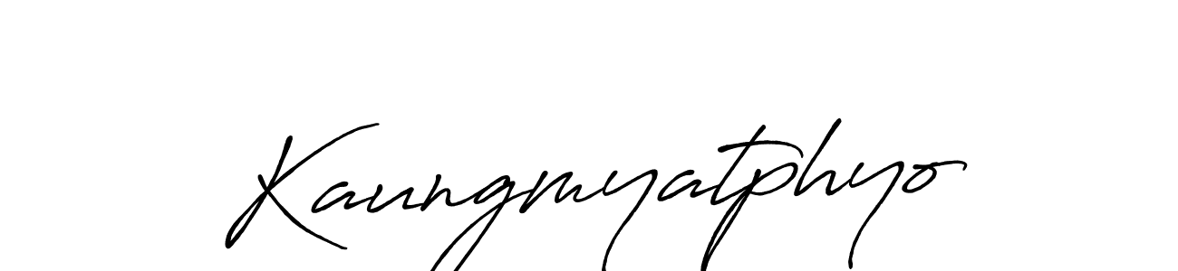 Also we have Kaungmyatphyo name is the best signature style. Create professional handwritten signature collection using Antro_Vectra_Bolder autograph style. Kaungmyatphyo signature style 7 images and pictures png