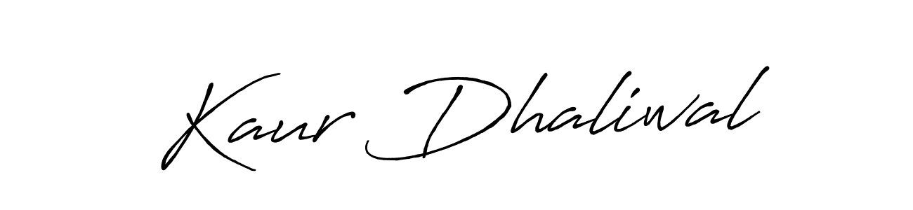 How to make Kaur Dhaliwal name signature. Use Antro_Vectra_Bolder style for creating short signs online. This is the latest handwritten sign. Kaur Dhaliwal signature style 7 images and pictures png