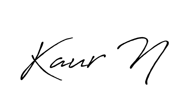The best way (Antro_Vectra_Bolder) to make a short signature is to pick only two or three words in your name. The name Kaur N include a total of six letters. For converting this name. Kaur N signature style 7 images and pictures png