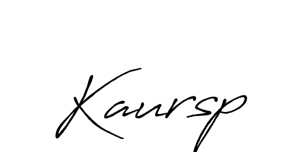 How to make Kaursp name signature. Use Antro_Vectra_Bolder style for creating short signs online. This is the latest handwritten sign. Kaursp signature style 7 images and pictures png