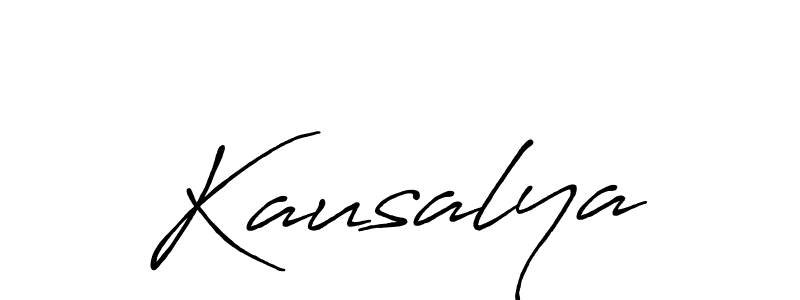 How to make Kausalya signature? Antro_Vectra_Bolder is a professional autograph style. Create handwritten signature for Kausalya name. Kausalya signature style 7 images and pictures png