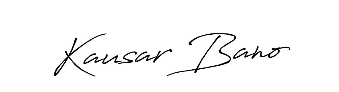 Kausar Bano stylish signature style. Best Handwritten Sign (Antro_Vectra_Bolder) for my name. Handwritten Signature Collection Ideas for my name Kausar Bano. Kausar Bano signature style 7 images and pictures png