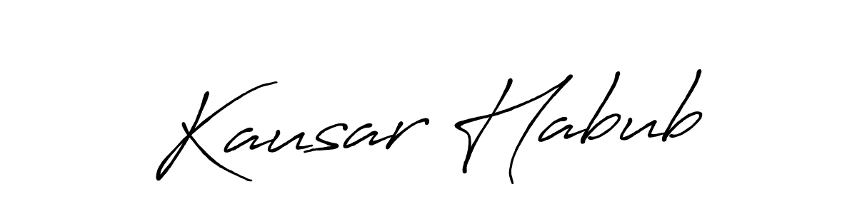 How to make Kausar Habub signature? Antro_Vectra_Bolder is a professional autograph style. Create handwritten signature for Kausar Habub name. Kausar Habub signature style 7 images and pictures png