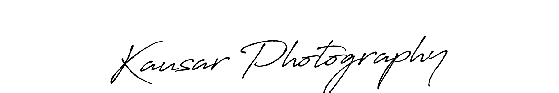Make a beautiful signature design for name Kausar Photography. With this signature (Antro_Vectra_Bolder) style, you can create a handwritten signature for free. Kausar Photography signature style 7 images and pictures png
