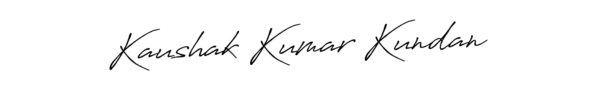 Make a beautiful signature design for name Kaushak Kumar Kundan. With this signature (Antro_Vectra_Bolder) style, you can create a handwritten signature for free. Kaushak Kumar Kundan signature style 7 images and pictures png