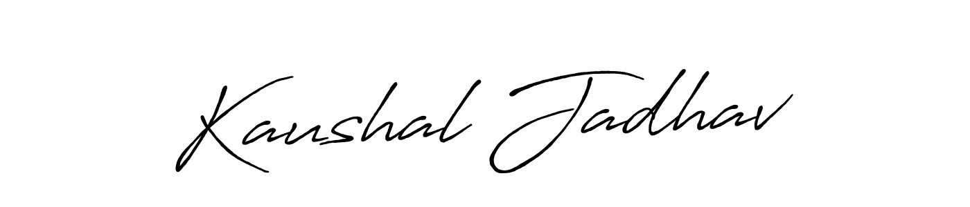 How to Draw Kaushal Jadhav signature style? Antro_Vectra_Bolder is a latest design signature styles for name Kaushal Jadhav. Kaushal Jadhav signature style 7 images and pictures png