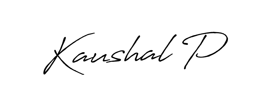 Similarly Antro_Vectra_Bolder is the best handwritten signature design. Signature creator online .You can use it as an online autograph creator for name Kaushal P. Kaushal P signature style 7 images and pictures png