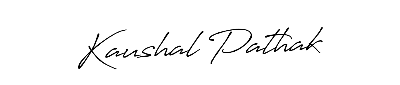 Create a beautiful signature design for name Kaushal Pathak. With this signature (Antro_Vectra_Bolder) fonts, you can make a handwritten signature for free. Kaushal Pathak signature style 7 images and pictures png