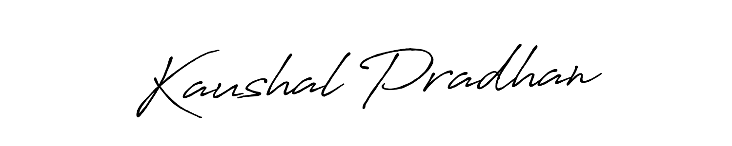 Also we have Kaushal Pradhan name is the best signature style. Create professional handwritten signature collection using Antro_Vectra_Bolder autograph style. Kaushal Pradhan signature style 7 images and pictures png