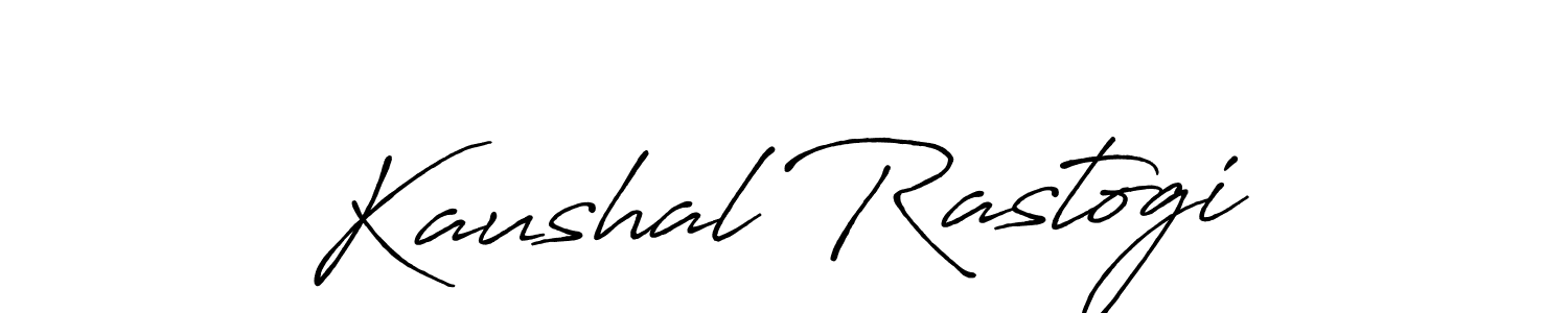 Create a beautiful signature design for name Kaushal Rastogi. With this signature (Antro_Vectra_Bolder) fonts, you can make a handwritten signature for free. Kaushal Rastogi signature style 7 images and pictures png