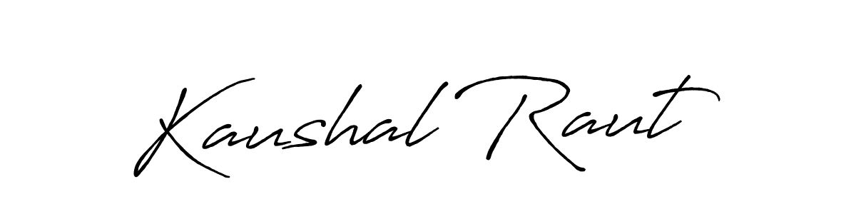 How to make Kaushal Raut signature? Antro_Vectra_Bolder is a professional autograph style. Create handwritten signature for Kaushal Raut name. Kaushal Raut signature style 7 images and pictures png