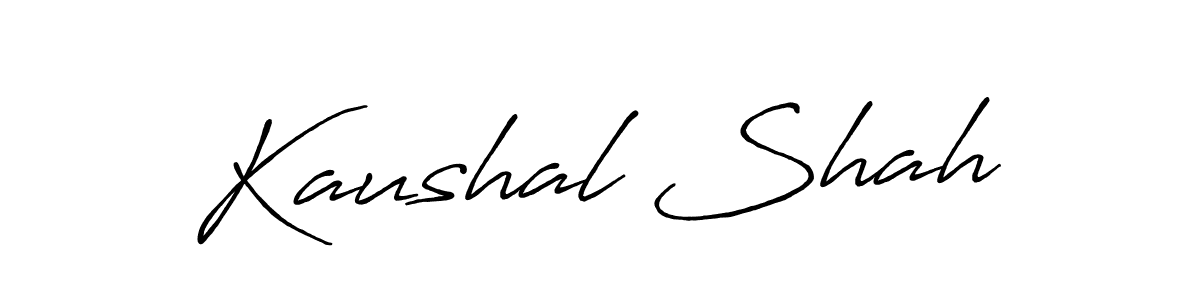 Design your own signature with our free online signature maker. With this signature software, you can create a handwritten (Antro_Vectra_Bolder) signature for name Kaushal Shah. Kaushal Shah signature style 7 images and pictures png