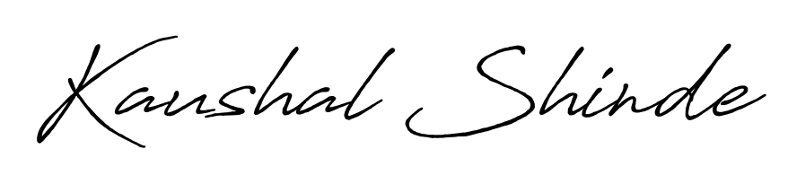 A classic penmanship look for Kaushal Shinde. The Antro_Vectra_Bolder font brings timeless elegance and confidence to every signed document. Kaushal Shinde signature style 7 images and pictures png