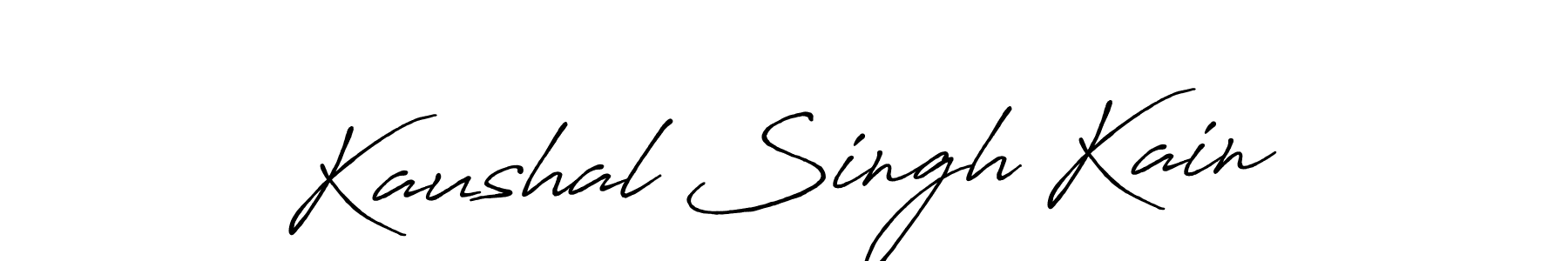 Create a beautiful signature design for name Kaushal Singh Kain. With this signature (Antro_Vectra_Bolder) fonts, you can make a handwritten signature for free. Kaushal Singh Kain signature style 7 images and pictures png