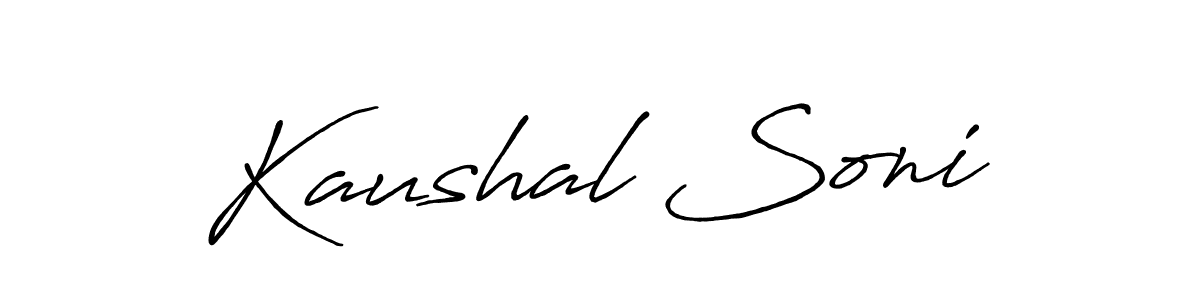 It looks lik you need a new signature style for name Kaushal Soni. Design unique handwritten (Antro_Vectra_Bolder) signature with our free signature maker in just a few clicks. Kaushal Soni signature style 7 images and pictures png