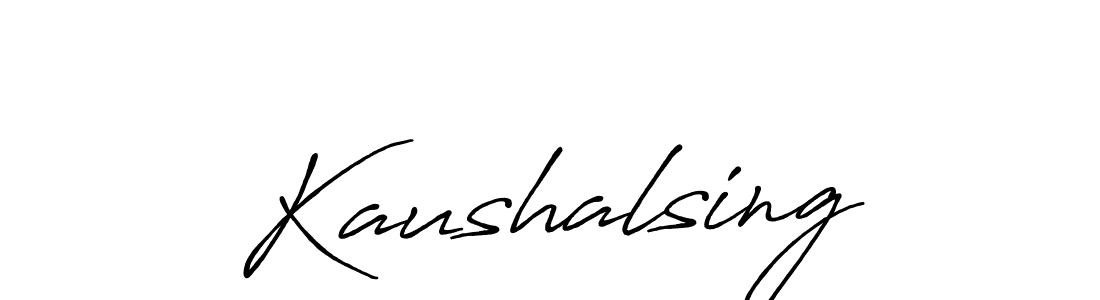How to make Kaushalsing name signature. Use Antro_Vectra_Bolder style for creating short signs online. This is the latest handwritten sign. Kaushalsing signature style 7 images and pictures png